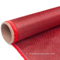 Tissu hybride aramide en carbone rouge 3k rouge 3K